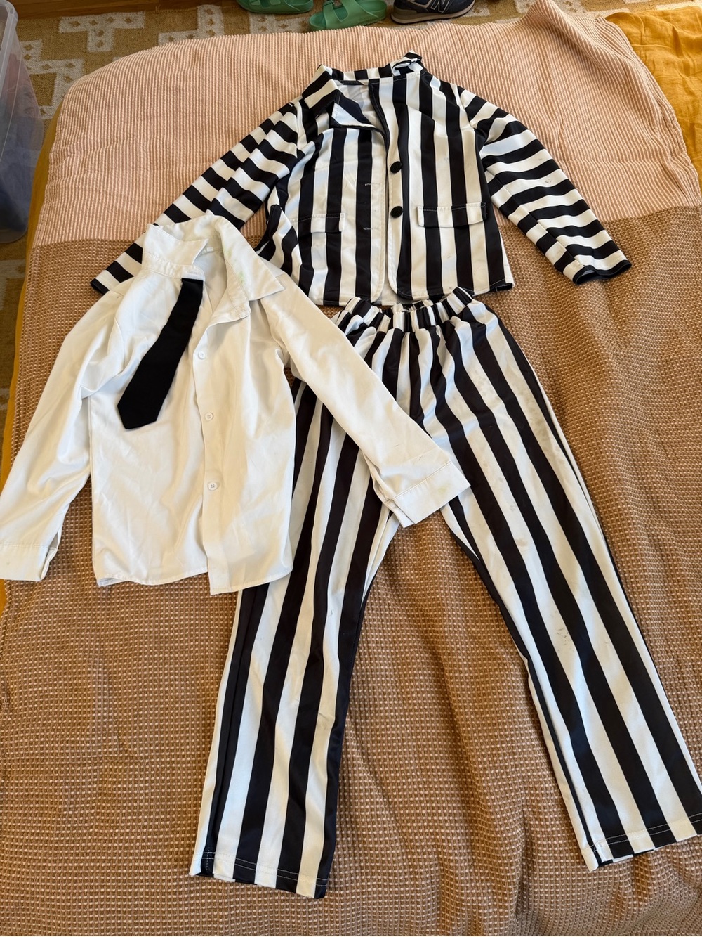 Black & White Vertical Stripe Suit Set with White Shirt Beetlejuice Costume!